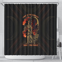 Hecate Triple Goddess Shower Curtain Greek Hecate Flaming Torches Key Snake And Hounds