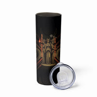 Hecate Triple Goddess Skinny Tumbler Greek Hecate Flaming Torches Key Snake And Hounds