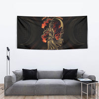 Hecate Triple Goddess Tapestry Greek Hecate Flaming Torches Key Snake And Hounds