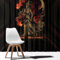 Hecate Triple Goddess Window Curtain Greek Hecate Flaming Torches Key Snake And Hounds