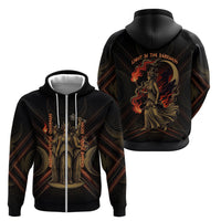 Hecate Triple Goddess Zip Hoodie Greek Hecate Flaming Torches Key Snake And Hounds