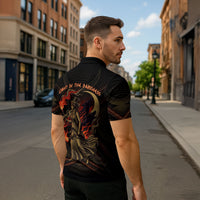 Hecate Triple Goddess Zipper Polo Shirt Greek Hecate Flaming Torches Key Snake And Hounds
