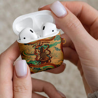 Hecate Goddess Of Witchcraft AirPods Case Hecate Flaming Torch Serpent And Strophalos Wheel Greek
