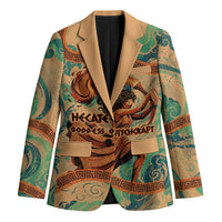 Hecate Goddess Of Witchcraft Blazer Hecate Flaming Torch Serpent And Strophalos Wheel Greek