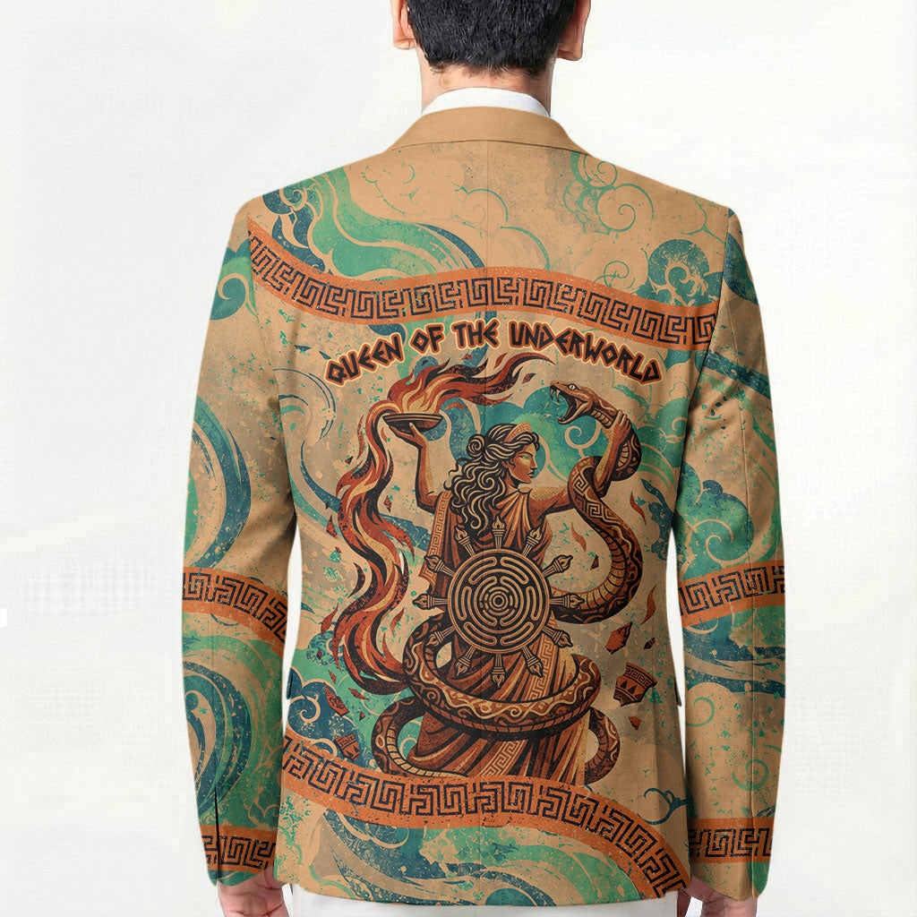 Hecate Goddess Of Witchcraft Blazer Hecate Flaming Torch Serpent And Strophalos Wheel Greek