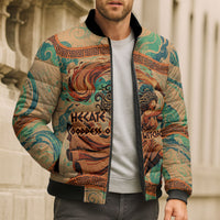 Hecate Goddess Of Witchcraft Bomber Puffer Jacket Hecate Flaming Torch Serpent And Strophalos Wheel Greek