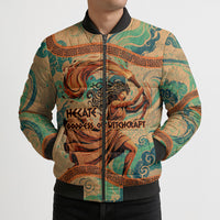 Hecate Goddess Of Witchcraft Bomber Puffer Jacket Hecate Flaming Torch Serpent And Strophalos Wheel Greek