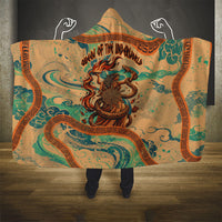 Hecate Goddess Of Witchcraft Hooded Blanket Hecate Flaming Torch Serpent And Strophalos Wheel Greek