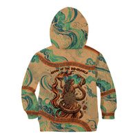 Hecate Goddess Of Witchcraft Kid Hoodie Hecate Flaming Torch Serpent And Strophalos Wheel Greek
