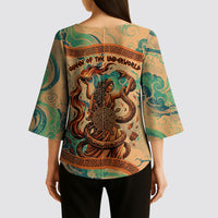 Hecate Goddess Of Witchcraft Kimono Sleeve Blouse Hecate Flaming Torch Serpent And Strophalos Wheel Greek
