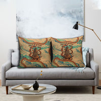 Hecate Goddess Of Witchcraft Pillow Cover Hecate Flaming Torch Serpent And Strophalos Wheel Greek