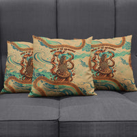 Hecate Goddess Of Witchcraft Pillow Cover Hecate Flaming Torch Serpent And Strophalos Wheel Greek