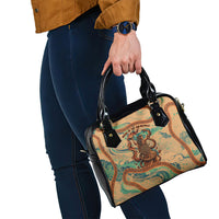 Hecate Goddess Of Witchcraft Shoulder Handbag Hecate Flaming Torch Serpent And Strophalos Wheel Greek