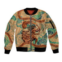 Hecate Goddess Of Witchcraft Sleeve Zip Bomber Jacket Hecate Flaming Torch Serpent And Strophalos Wheel Greek