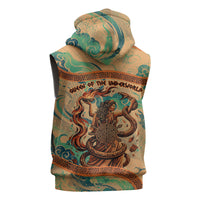 Hecate Goddess Of Witchcraft Sleeveless Hoodie Hecate Flaming Torch Serpent And Strophalos Wheel Greek