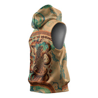 Hecate Goddess Of Witchcraft Sleeveless Hoodie Hecate Flaming Torch Serpent And Strophalos Wheel Greek