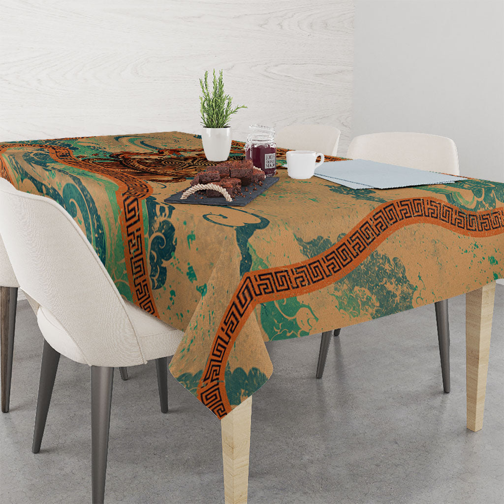 Hecate Goddess Of Witchcraft Tablecloth Hecate Flaming Torch Serpent And Strophalos Wheel Greek
