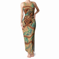 Hecate Goddess Of Witchcraft Tank Maxi Dress Hecate Flaming Torch Serpent And Strophalos Wheel Greek