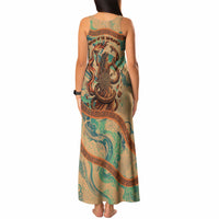 Hecate Goddess Of Witchcraft Tank Maxi Dress Hecate Flaming Torch Serpent And Strophalos Wheel Greek