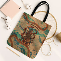 Hecate Goddess Of Witchcraft Tote Bag Hecate Flaming Torch Serpent And Strophalos Wheel Greek