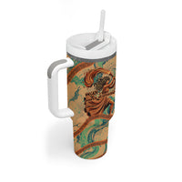 Hecate Goddess Of Witchcraft Tumbler With Handle Hecate Flaming Torch Serpent And Strophalos Wheel Greek