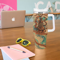 Hecate Goddess Of Witchcraft Tumbler With Handle Hecate Flaming Torch Serpent And Strophalos Wheel Greek