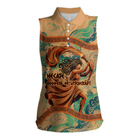 Hecate Goddess Of Witchcraft Women Sleeveless Polo Shirt Hecate Flaming Torch Serpent And Strophalos Wheel Greek