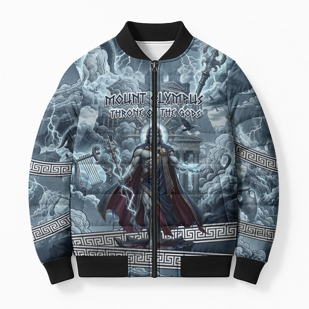 Mount Olympus Bomber Puffer Jacket Throne Of The Twelve Gods Greek Mythology
