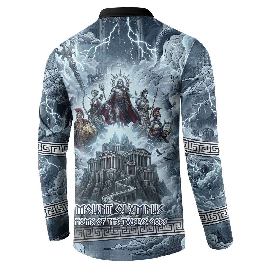 Mount Olympus Button Sweatshirt Throne Of The Twelve Gods Greek Mythology