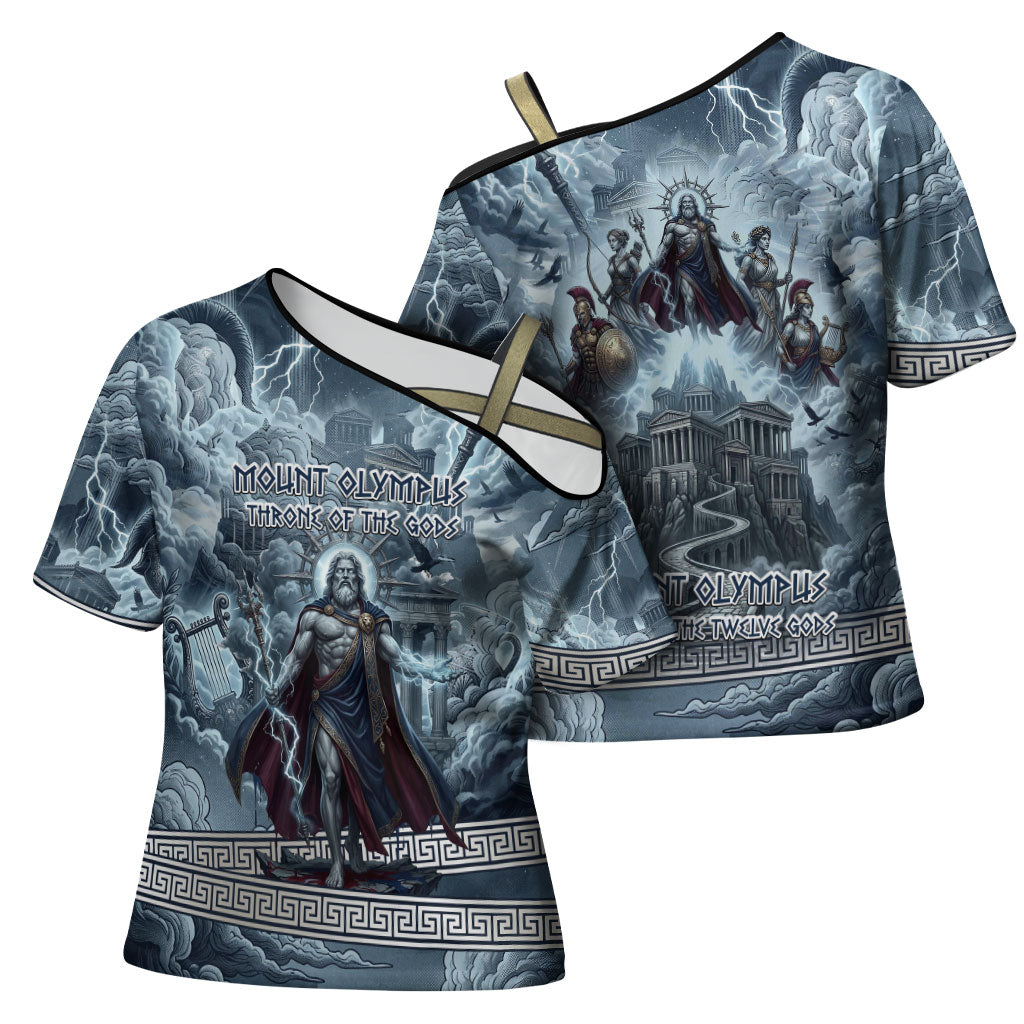 Mount Olympus Cross Shoulder Shirt Throne Of The Twelve Gods Greek Mythology