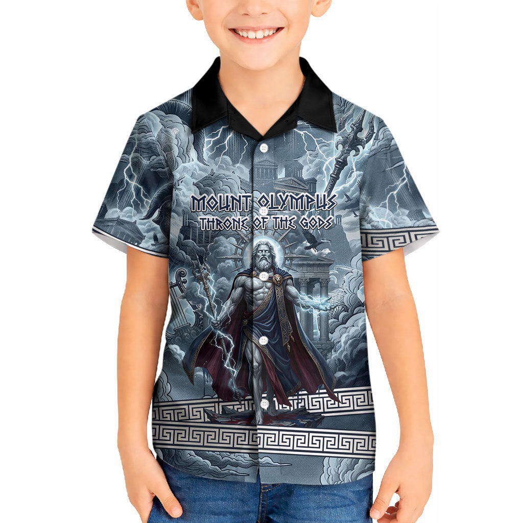 Mount Olympus Kid Hawaiian Shirt Throne Of The Twelve Gods Greek Mythology