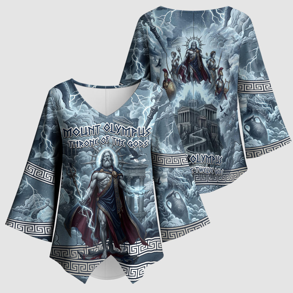 Mount Olympus Kimono Sleeve Blouse Throne Of The Twelve Gods Greek Mythology