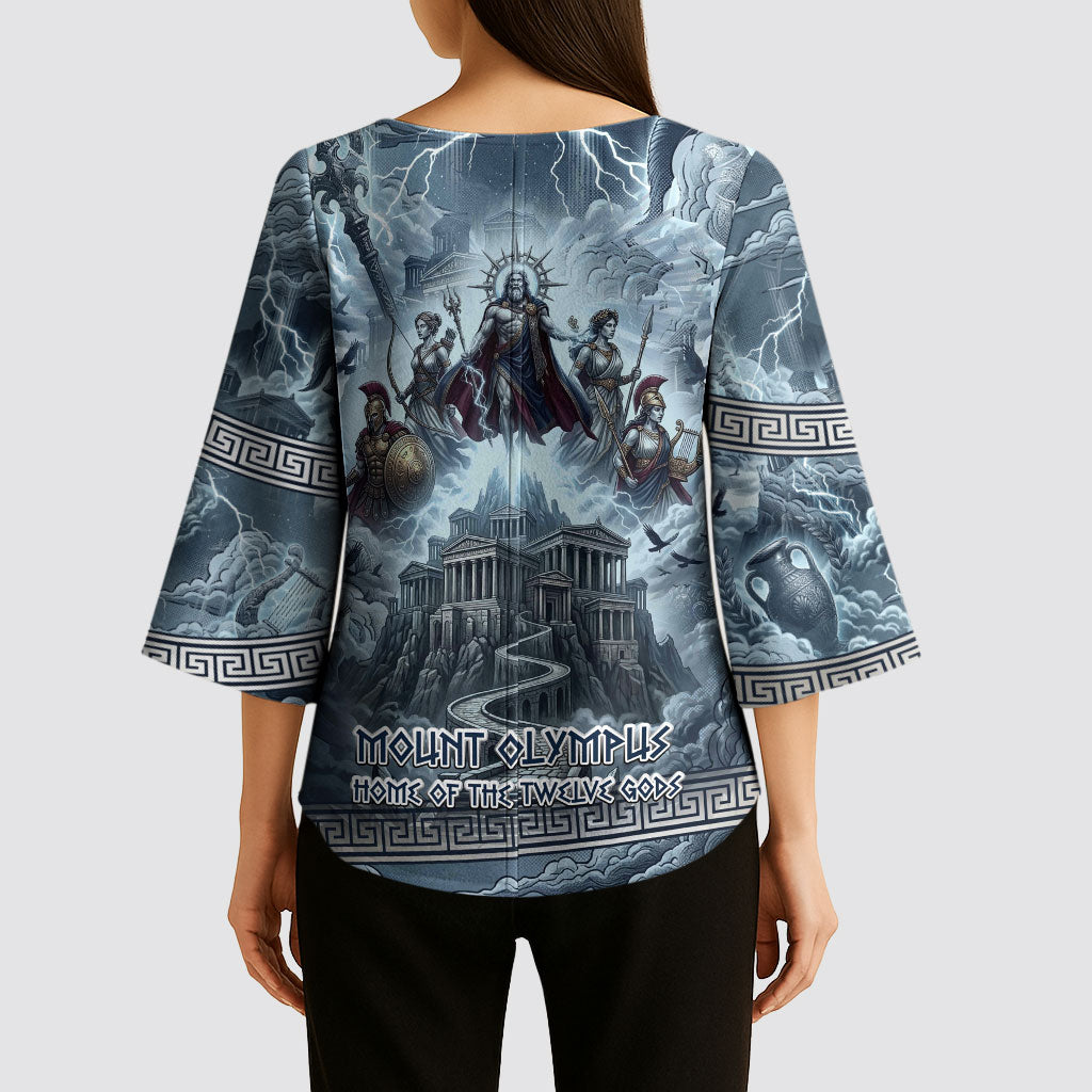 Mount Olympus Kimono Sleeve Blouse Throne Of The Twelve Gods Greek Mythology