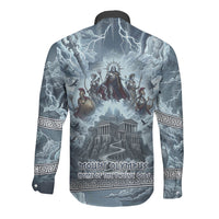 Mount Olympus Long Sleeve Button Shirt Throne Of The Twelve Gods Greek Mythology