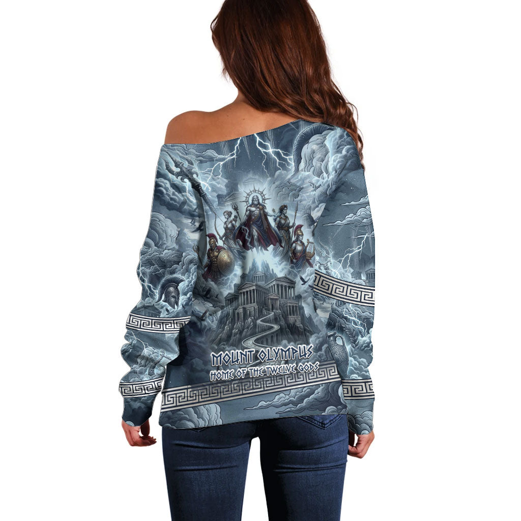 Mount Olympus Off Shoulder Sweater Throne Of The Twelve Gods Greek Mythology