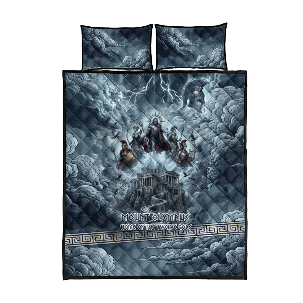 Mount Olympus Quilt Bed Set Throne Of The Twelve Gods Greek Mythology