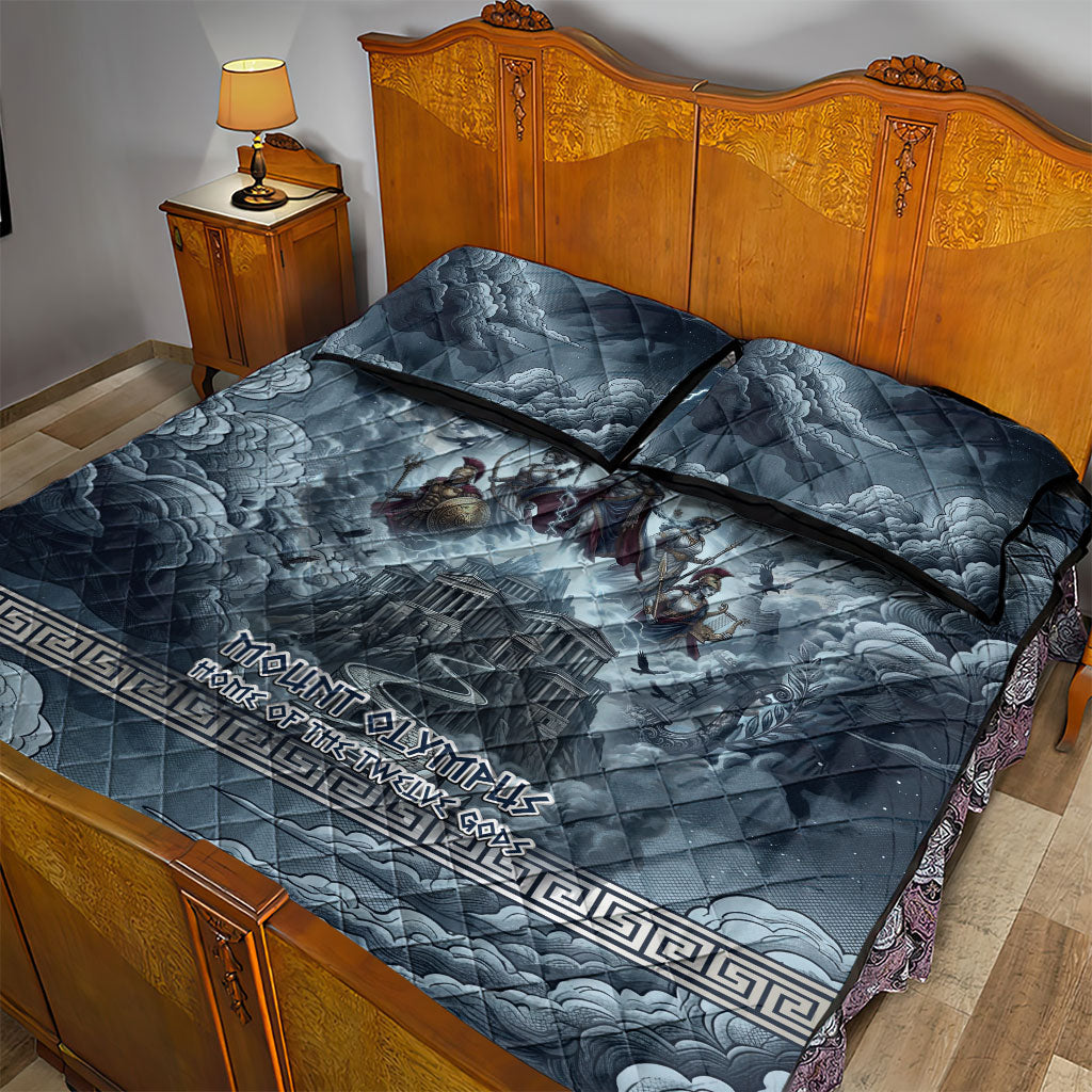 Mount Olympus Quilt Bed Set Throne Of The Twelve Gods Greek Mythology