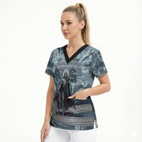 Mount Olympus Scrub Top Throne Of The Twelve Gods Greek Mythology