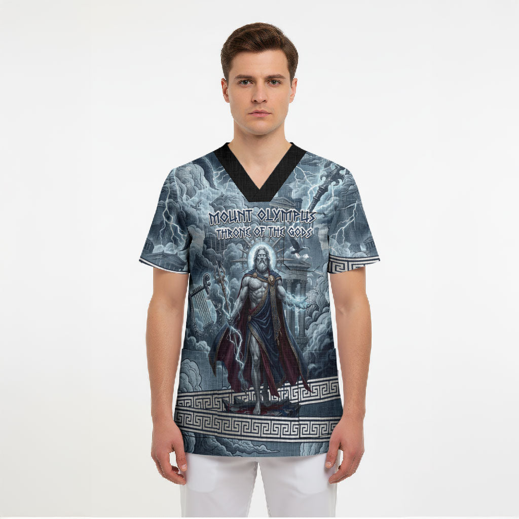 Mount Olympus Scrub Top Throne Of The Twelve Gods Greek Mythology
