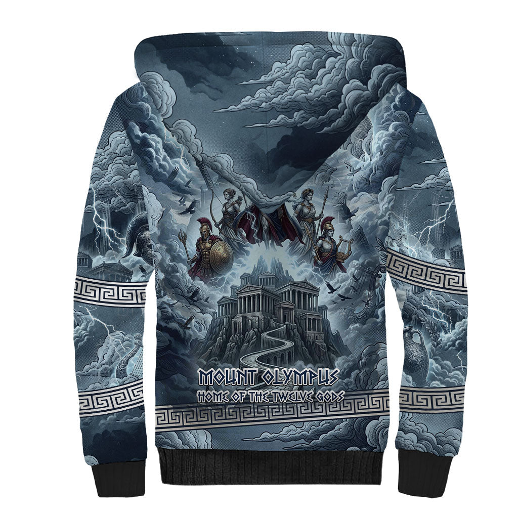 Mount Olympus Sherpa Hoodie Throne Of The Twelve Gods Greek Mythology