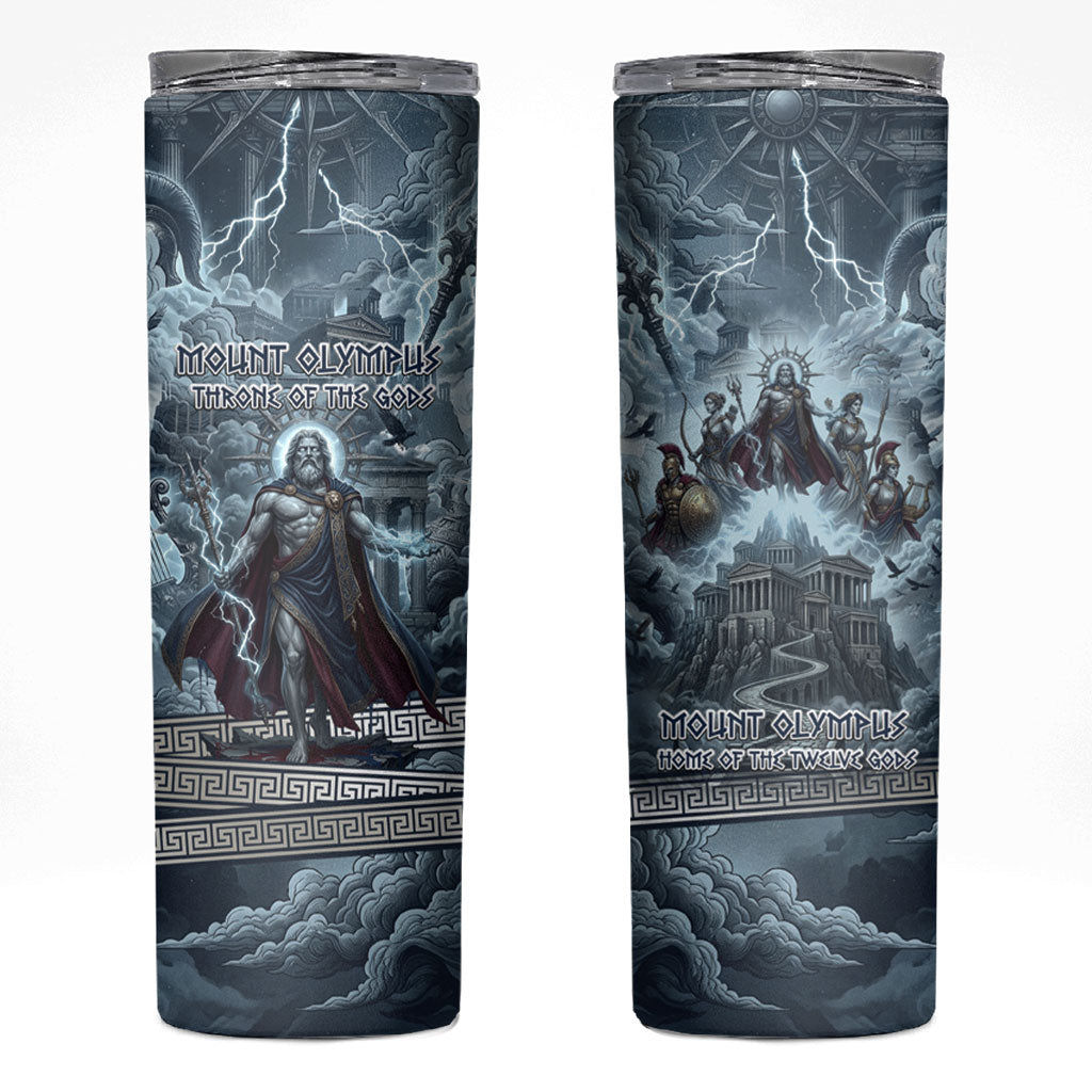 Mount Olympus Skinny Tumbler Throne Of The Twelve Gods Greek Mythology