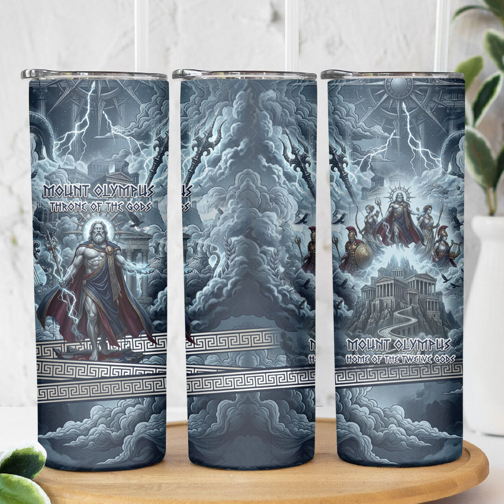 Mount Olympus Skinny Tumbler Throne Of The Twelve Gods Greek Mythology