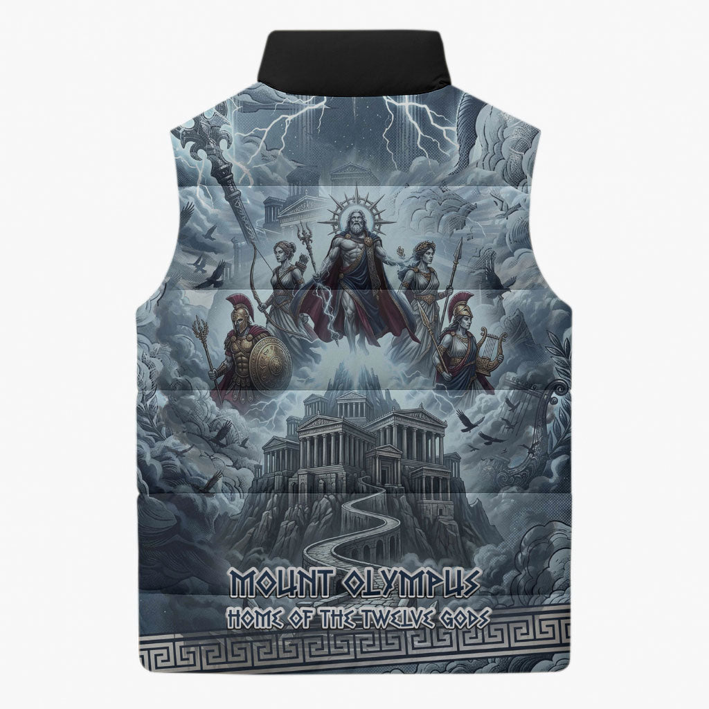 Mount Olympus Sleeveless Puffer Jacket Throne Of The Twelve Gods Greek Mythology
