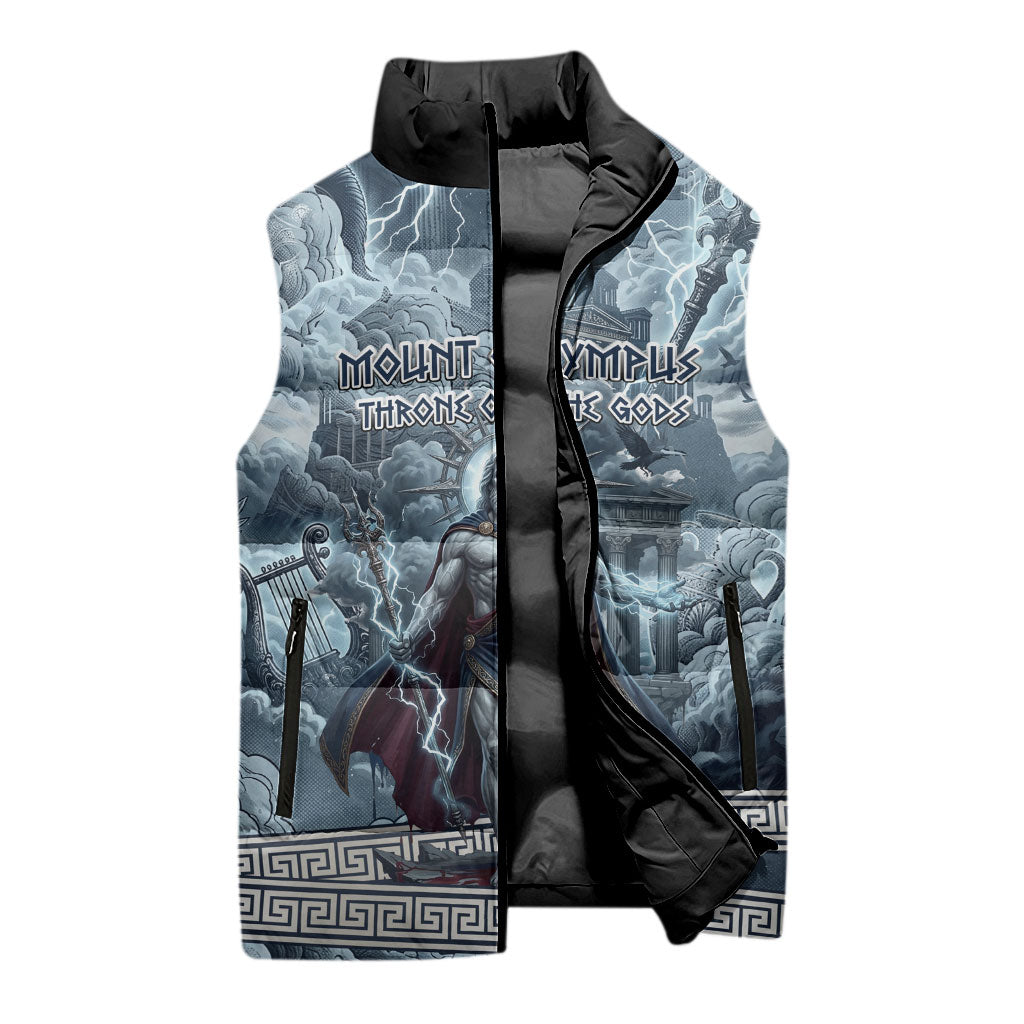 Mount Olympus Sleeveless Puffer Jacket Throne Of The Twelve Gods Greek Mythology
