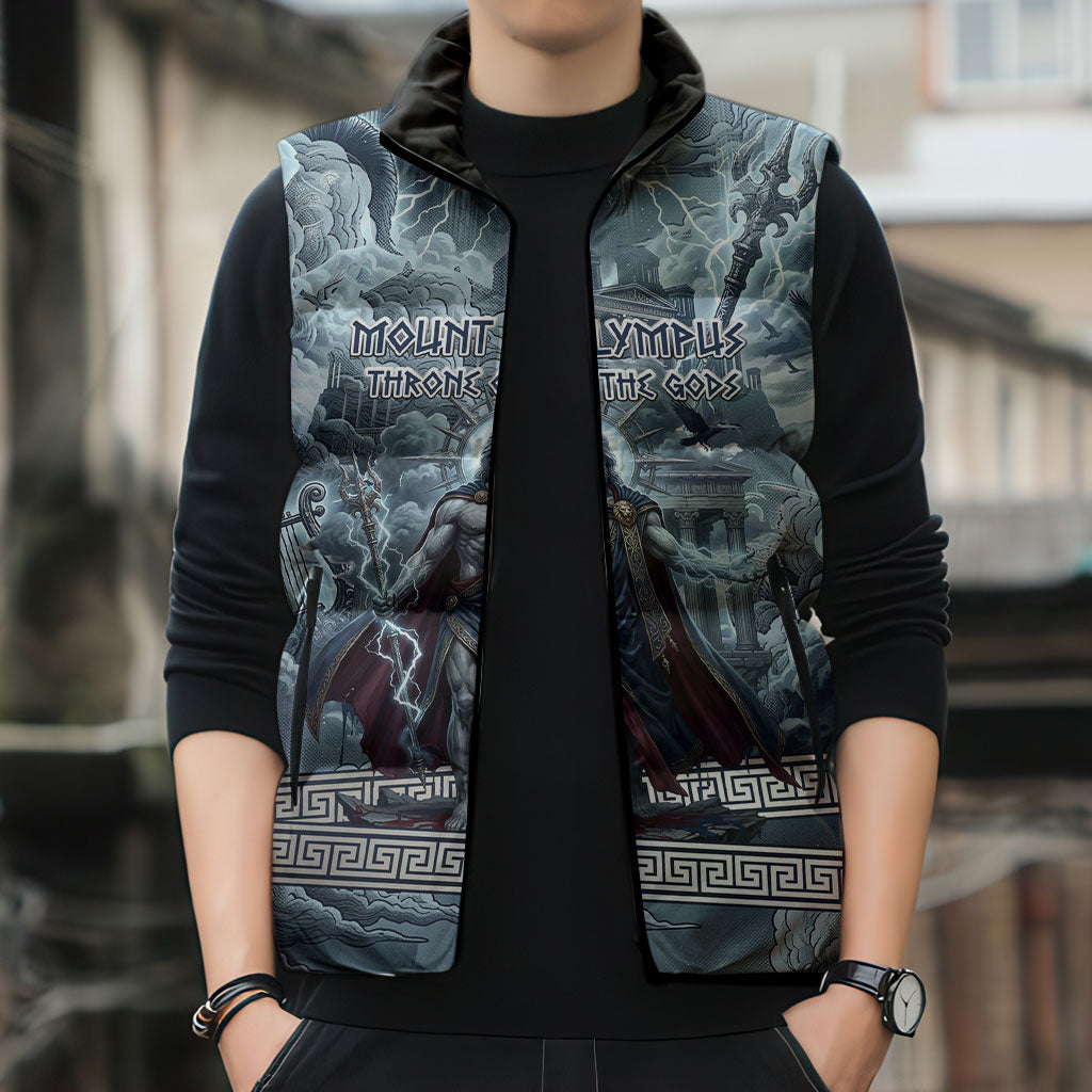 Mount Olympus Sleeveless Puffer Jacket Throne Of The Twelve Gods Greek Mythology