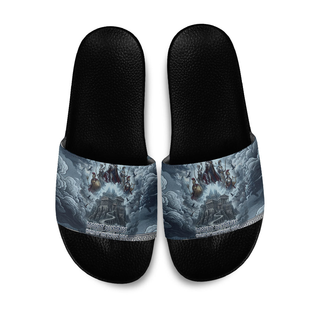 Mount Olympus Slide Sandals Throne Of The Twelve Gods Greek Mythology