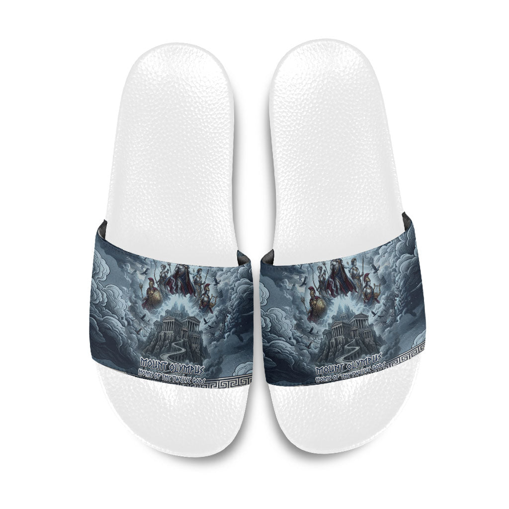 Mount Olympus Slide Sandals Throne Of The Twelve Gods Greek Mythology