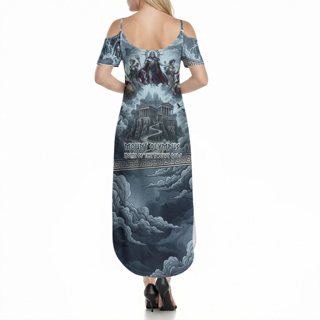 Mount Olympus Summer Maxi Dress Throne Of The Twelve Gods Greek Mythology