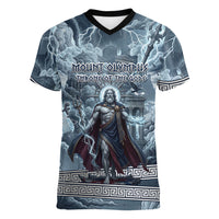 Mount Olympus Women V-Neck T-Shirt Throne Of The Twelve Gods Greek Mythology