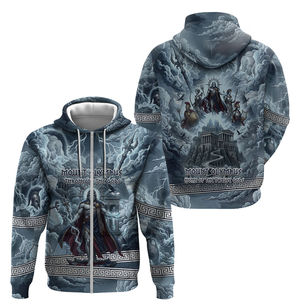 Mount Olympus Zip Hoodie Throne Of The Twelve Gods Greek Mythology